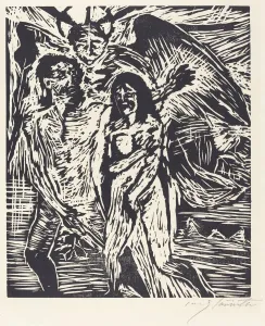 Expulsion Prints: Austreibung aus dem Paradies (The Expulsion from Paradise), 1919. Creator: Lovis Corinth