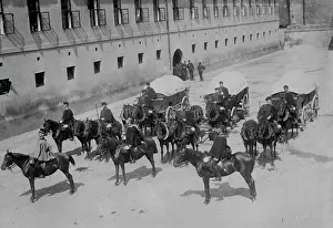 Carriages Prints: Austria - Army Commissary Train, between c1910 and c1915. Creator: Bain News Service