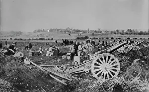 Field Gun Prints: Austrian 15 cm. gun in action, between c1910 and c1915. Creator: Bain News Service