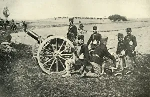 Field Gun Prints: Austrian Artillery in the Field, (1919). Creator: Unknown