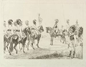 Cavalryman Gallery: Austrian Cuirassiers, early 19th century. Creator: Johann Christian Erhard