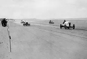Campbell Prints: Austro Daimler Sascha, Malcolm Campbell 1922 Saltburn sands. Creator: Unknown