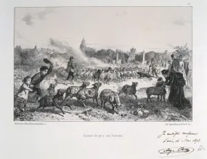 Stampede Prints: Autant de pris de l ennemi, Franco-Prussian War, 1870 (1872). Artist: Auguste Bry