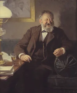 Bolster Prints: The Author Sophus Schandorph, 1895. Creator: Peder Severin Kroyer