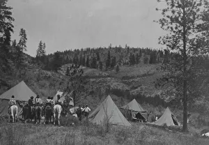 First Nations Prints: Author's camp among the Spokan, c1910. Creator: Edward Sheriff Curtis