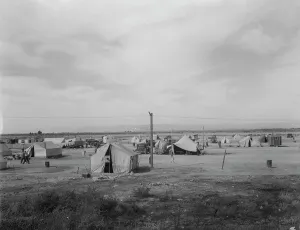 Auto camp north of Calipatria, California, 1937. Creator: Dorothea Lange