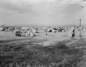 Displacement Prints: Auto camp north of Calipatria, California, 1937. Creator: Dorothea Lange