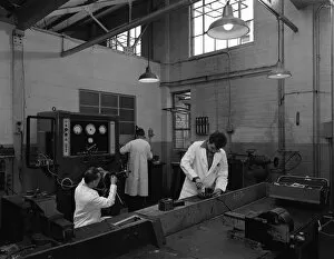 Motor Maintenance Gallery: Auto electricians at work at Globe & Simpson, Nottingham, Nottinghamshire, 1961
