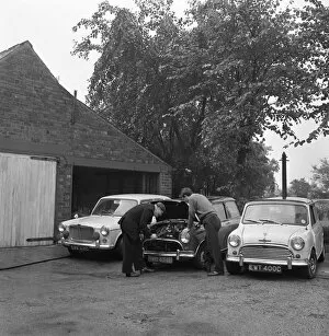 Car Maintenance Gallery: Auto Improvements, Mexborough, South Yorkshire, 1965. Artist: Michael Walters
