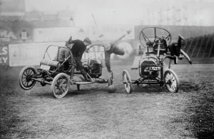 Stunt Prints: Auto polo, between c1910 and c1915. Creator: Bain News Service