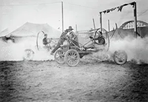 Cowboy Hat Prints: Auto Polo, Coney Isl. between c1910 and c1915. Creator: Bain News Service