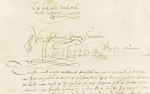 Autograph Letter by Queen Elizabeth I to Mary, Queen of Scots, 1584. Artist: Historic Object