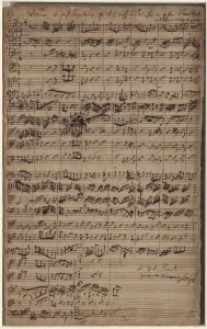 Autograph manuscript of the Cantata Es ist das Heil uns kommen her (BWV 9), 1731