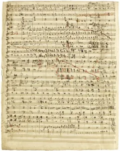 Autograph manuscript of Das Liebesmahl der Apostel, 1843