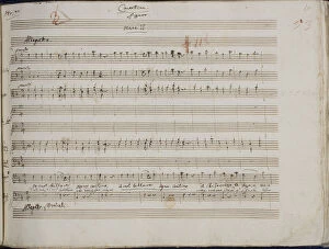 Wolfgang Amadeus Mozart Gallery: The autograph manuscript: Le nozze di Figaro, Opera buffa in four acts, 1785