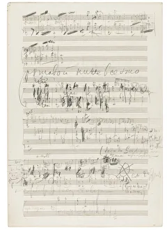 Pyotr Ilyich 1840 1893 Prints: Autograph manuscript of the Orchestral Suite No. 2 in C major, Op. 53, 1883