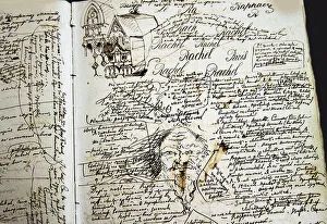 The autograph manuscript of a page of the roman The Demons by F. Dostoevsky, 1870-1871