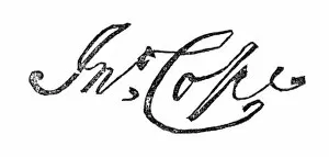 Autograph of Sir John Cope, 1845. Creator: Unknown