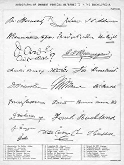 Images Dated 28th February 2006: Autographs of Eminent Persons, 19th century