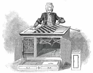 The Automaton Chess Player, 1845. Creator: Unknown
