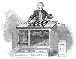 Automation Prints: The Automaton Chess Player, 1845. Creator: Unknown
