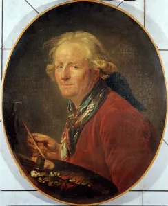 Neckscarf Prints: Autoportrait de Nicolas-Bernard Lépicié (1735-1784). Creator: Nicolas Bernard Lepicie