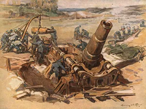 Shells Prints: Autour de la Bataille; Mortier de 370, 1918. Creator: Unknown