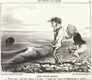 Day Out Prints: Autre emotion maritime, 1852. Creator: Honore Daumier