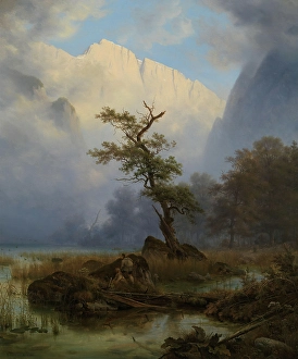 Fearnley Thomas Prints: Autum Morning by Konigssee, 1835. Creator: Thomas Fearnley