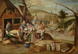 Aprons Prints: Autumn, 1607. Creator: Abel Grimmer