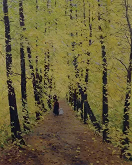 Edge Of The Forest Gallery: Autumn, 1905. Artist: Stolitsa, Evgeni Ivanovich (1870-1929)