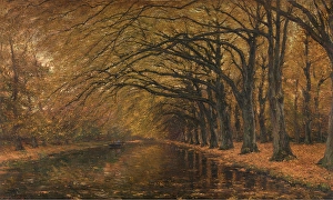 Treelined Prints: Autumn, c1880-1940. Creator: Franz Courtens