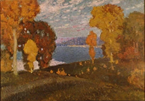 Edge Of The Forest Gallery: Autumn, ca 1928. Artist: Purvitis, Vilhelms (1872-1945)