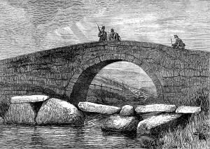 River Dart Prints: Autumn Campaign on Dartmoor: bridge built by prisoners of war