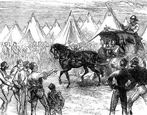 The Autumn Campaign on Dartmoor: a Hansom in camp, 1873. Creator: Unknown