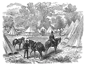 The Autumn Campaign: head-quarters camp of Southern Army, France Farm, Blandford, 1872. Creator: Unknown