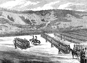 Prince George Prints: The Autumn Campaign: the March Past at Beacon Hill, Amesbury, 1872. Creator: Unknown