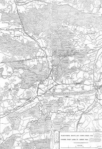 The Autumn Campaign: plan of the country round Aldershott, 1871. Creator: Crane