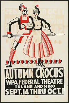 Administration Works Progress Prints: Autumn Crocus, New Orleans, 1938. Creator: Unknown