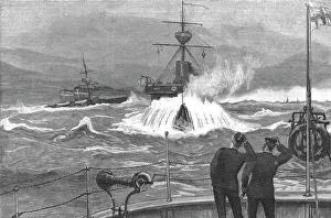 Foam Prints: An Autumn Cruise with the Channel Squadron; An Ironclad in a heavy sea making Neptunes Beard's