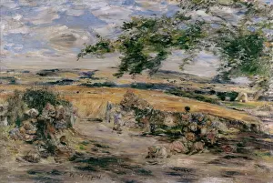 Stone Wall Prints: Autumn Day, Midlothian, 1898. Creator: William McTaggart
