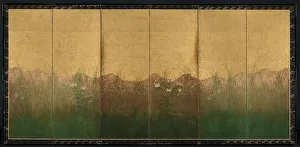 Autumn Evening with Full Moon on Musashino Plain, early 1600s. Creator: Unknown