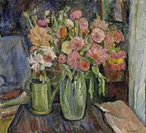 Nasjonalmuseet Prints: Autumn Flowers, 1916. Creator: Oluf Wold-Torne