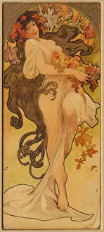 Mucha Gallery: Autumn (From the Series Les Saisons), c. 1900. Creator: Mucha, Alfons Marie (1860-1939)