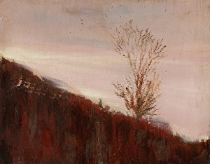 Fragile Prints: Autumn Hillside with Trees, 1880-1900. Creator: Ladislav Mednyanszky