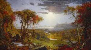 Stream Prints: Autumn - On the Hudson River, 1860. Creator: Jasper Francis Cropsey