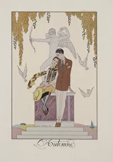 Barbier Gallery: Autumn. Illustration from Falbalas et Fanfreluches. Almanach des modes, 1925