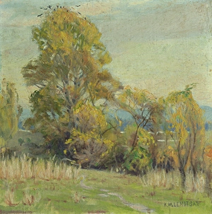 Karol Miloslav Lehotski Prints: Autumn landscape, 1900-1910. Creator: Karol Miloslav Lehotsky