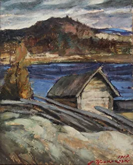 Autumn landscape, 1917. Creator: Jalmari Ruokokoski