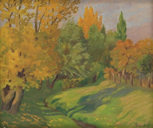 Polkorab Stefan Prints: Autumn landscape, 1927. Creator: Stefan Polkorab